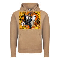 Vintage Coffee panda halloween Vintage Hoodie - LillyAllenDesigns