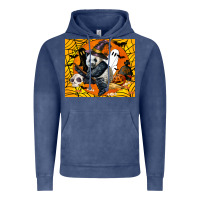 Vintage Denim panda halloween Vintage Hoodie - LillyAllenDesigns