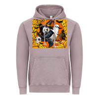 Vintage Zinc panda halloween Vintage Hoodie - LillyAllenDesigns