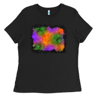 Black halloween stars background Ladies Tee - BundleAndBundleShop