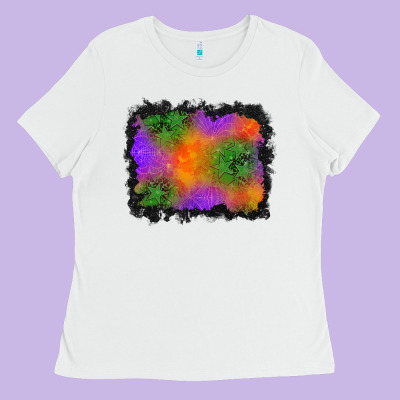 Halloween Stars Background Ladies Tee Designed By Bundleandbundleshop