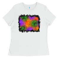 White halloween stars background Ladies Tee - BundleAndBundleShop