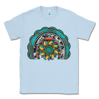 Dusty Blue gemstone sunflower  rainbow Classic Tee - Artiststas