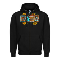 Black license letters western mama Zipper Hoodie - RanaPortraitStore