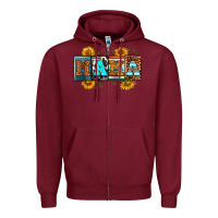 Burgundy license letters western mama Zipper Hoodie - RanaPortraitStore