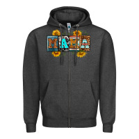 Charcoal Heather license letters western mama Zipper Hoodie - RanaPortraitStore