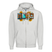 Dove Grey license letters western mama Zipper Hoodie - RanaPortraitStore