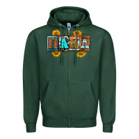 Sports Green license letters western mama Zipper Hoodie - RanaPortraitStore