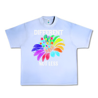 Grape Ice Different Not Less Daisy Autism Puzzle Urban Heavy Tee - CowhideDigitalArt