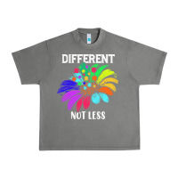 Tornado Different Not Less Daisy Autism Puzzle Urban Heavy Tee - CowhideDigitalArt