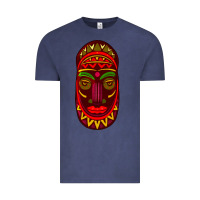 Vintage Denim african masks 3 Vintage Tee - BundleAndBundleShop