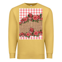 Antique Gold valentines day burlap background Premium Sweatshirt - Jasminsmagicworld