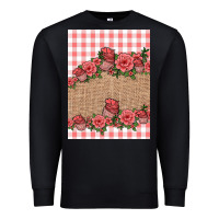 Black valentines day burlap background Premium Sweatshirt - Jasminsmagicworld