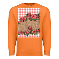 Carrot valentines day burlap background Premium Sweatshirt - Jasminsmagicworld