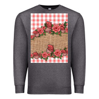 Charcoal Heather valentines day burlap background Premium Sweatshirt - Jasminsmagicworld