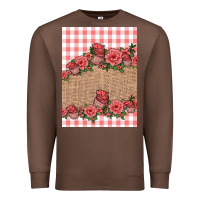 Chestnut valentines day burlap background Premium Sweatshirt - Jasminsmagicworld