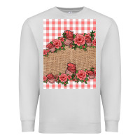 Dove Grey valentines day burlap background Premium Sweatshirt - Jasminsmagicworld