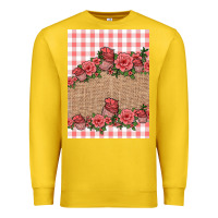 Lemon valentines day burlap background Premium Sweatshirt - Jasminsmagicworld