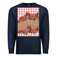 Navy valentines day burlap background Premium Sweatshirt - Jasminsmagicworld