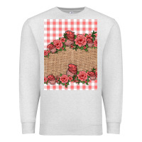 Oatmeal Heather valentines day burlap background Premium Sweatshirt - Jasminsmagicworld