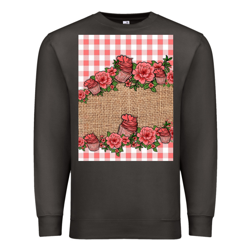Valentines Day Burlap Background Premium Sweatshirt by Jasminsmagicworld | Teevron