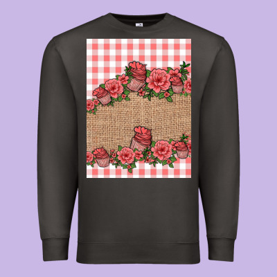 Valentines Day Burlap Background Premium Sweatshirt Designed By Jasminsmagicworld