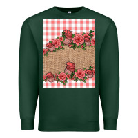 Sports Green valentines day burlap background Premium Sweatshirt - Jasminsmagicworld