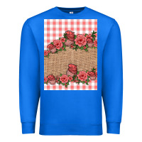 True Royal valentines day burlap background Premium Sweatshirt - Jasminsmagicworld