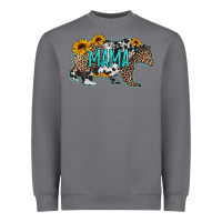 Storm mama bear sunflowers leopard cowhide mother's day Heavyweight Sweatshirt - Jasminsmagicworld