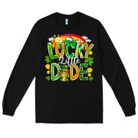 Black Lucky Little Dude Long Sleeve Tee - CowhideDigitalArt