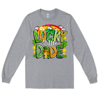 Heather Grey Lucky Little Dude Long Sleeve Tee - CowhideDigitalArt