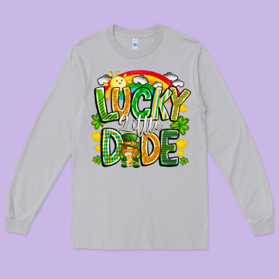 Lucky Little Dude Long Sleeve Tee Designed By Cowhidedigitalart