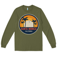 Army Green santa monica california Long Sleeve Tee - artisFamous
