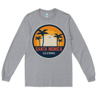 Heather Grey santa monica california Long Sleeve Tee - artisFamous