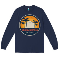 Navy santa monica california Long Sleeve Tee - artisFamous