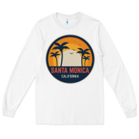 White santa monica california Long Sleeve Tee - artisFamous