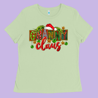 Christmas Granny Claus Ladies Tee Designed By Fadigitalartstudio