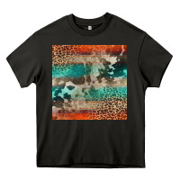 Asphalt Leopard Cowhide Pattern Heavy Core Tee - CowCowDesign