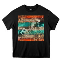Black Leopard Cowhide Pattern Heavy Core Tee - CowCowDesign