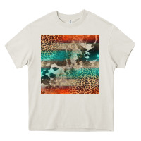 Cream Leopard Cowhide Pattern Heavy Core Tee - CowCowDesign