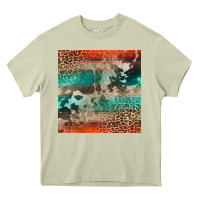 Mossy Leopard Cowhide Pattern Heavy Core Tee - CowCowDesign