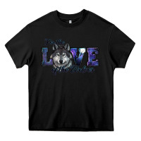 Black for the love of the wolves Heavy Core Tee - RanaPortraitStore
