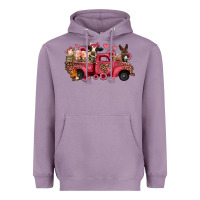 Lavender valentines day leopard farm animals truck Heavyweight Hoodie - Jasminsmagicworld