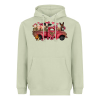 Matcha valentines day leopard farm animals truck Heavyweight Hoodie - Jasminsmagicworld