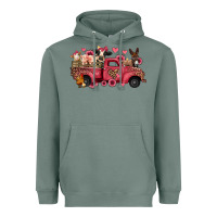 Sage valentines day leopard farm animals truck Heavyweight Hoodie - Jasminsmagicworld