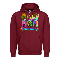 Burgundy mom summer Zipper Hoodie - RanaPortraitStore