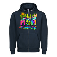 Navy mom summer Zipper Hoodie - RanaPortraitStore