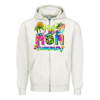 Oatmeal Heather mom summer Zipper Hoodie - RanaPortraitStore