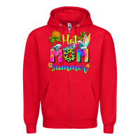 Red mom summer Zipper Hoodie - RanaPortraitStore