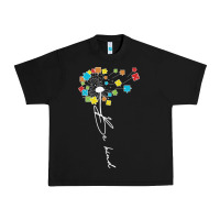 Black Dandelion Autism Puzzle Be Kind Urban Heavy Tee - CowhideDigitalArt